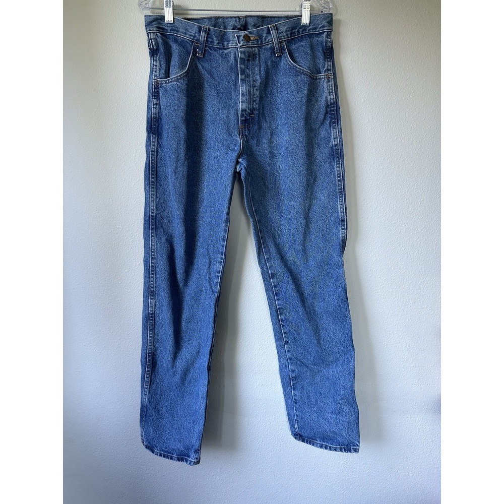 Rustler Blue Jeans Mens 32"X32" Medium Wash Straight‎ Leg 100% Cotton